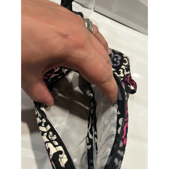 Vera Bradley 3-Cosmetic Bags  in retired Canterberry Magenta‎ pattern - Picture 3 of 10